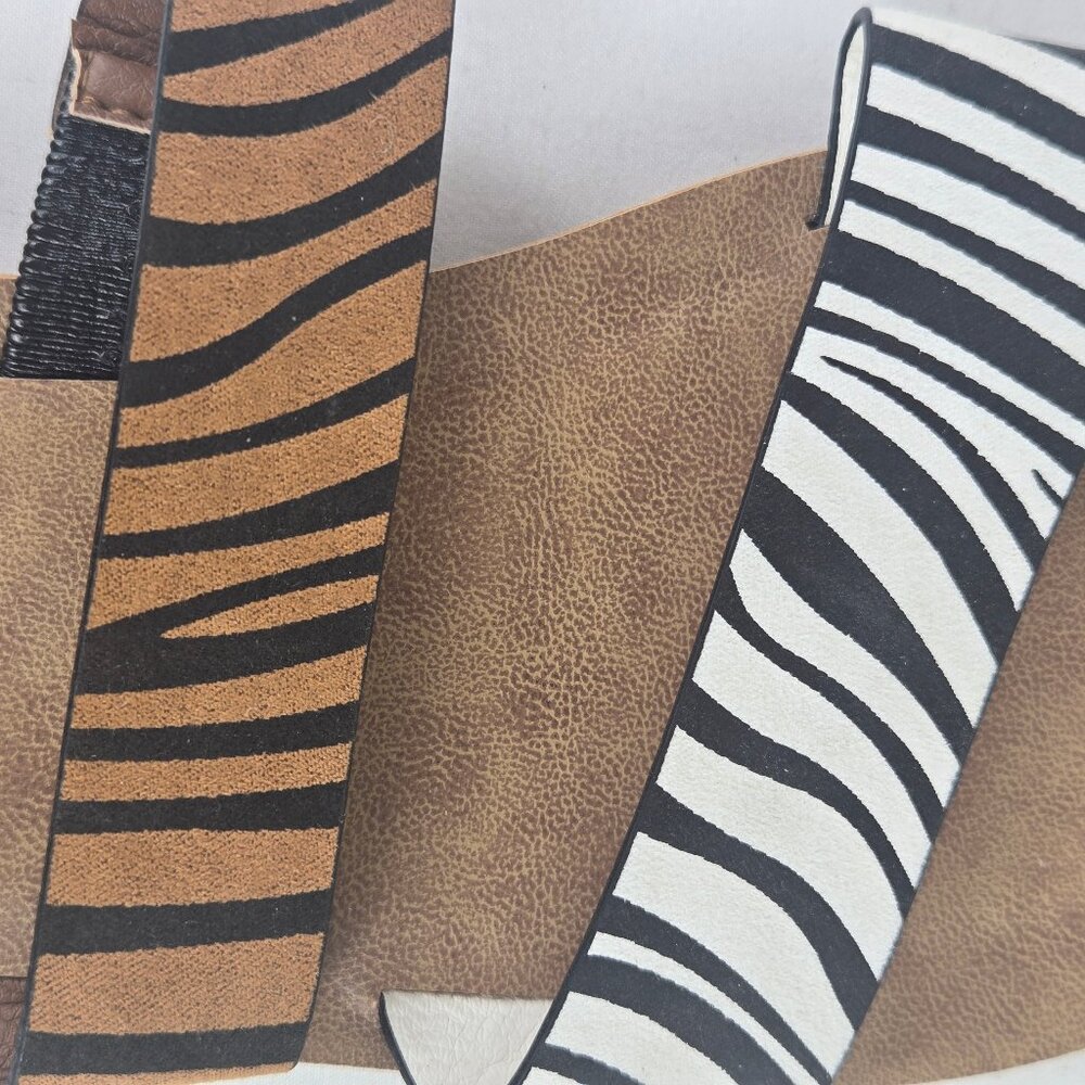 Mukluks Size 8 Mixed Zebra Print Slip On Sandals … - image 7